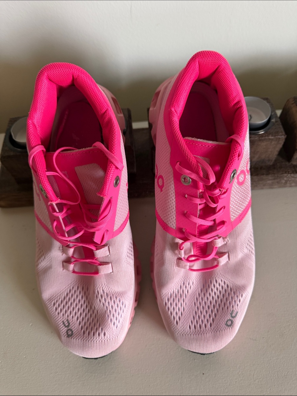 On Running Women's Pink Gradient Athletic Sneakers - Picture 3 of 5